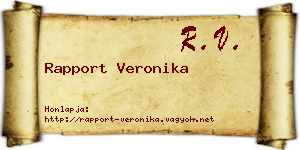 Rapport Veronika névjegykártya